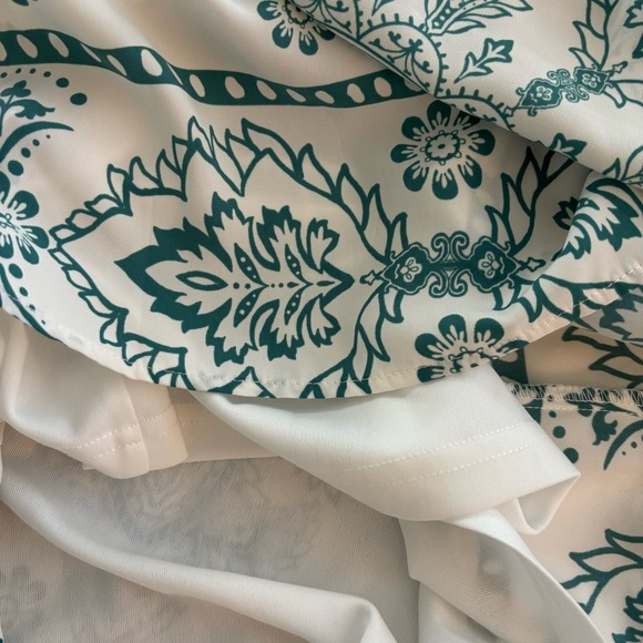 NWT Lulu's I Can Sea It Now Cream and Teal Mandala Floral Print Dress Size S - Picture 12 of 12